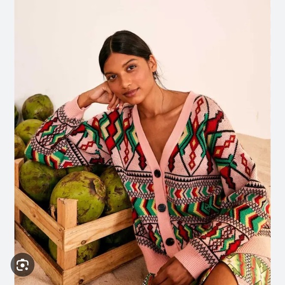 Farm Rio Geometric Knit Cardigan - Picture 2 of 3